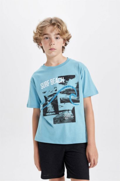 طقم اولادي شورت وتيشيرت - قطعتين