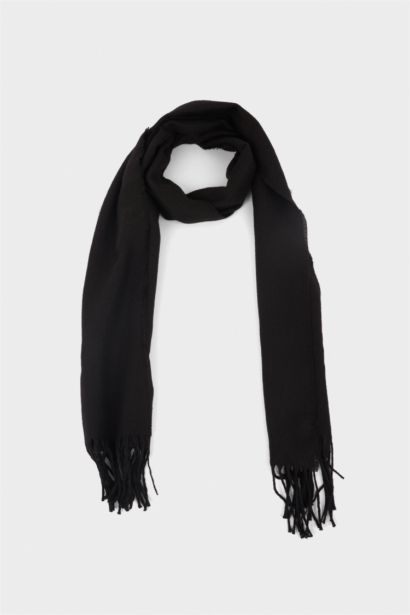 Kadın Yılbaşı Temalı Dokuma Atkı