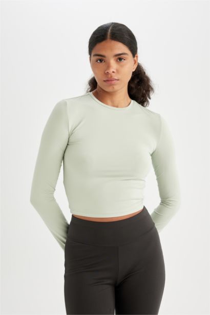 Slim Fit Crew Neck Long Sleeve T-Shirt