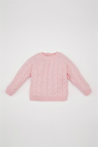 Свитер с круглым вырезом для малышей девочек