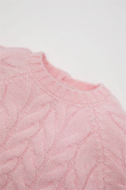 Свитер с круглым вырезом для малышей девочек