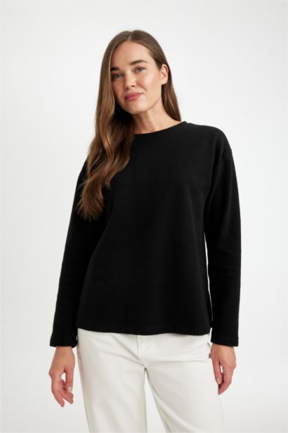 Regular Fit Crew Neck Selanik Fabric T-shirt