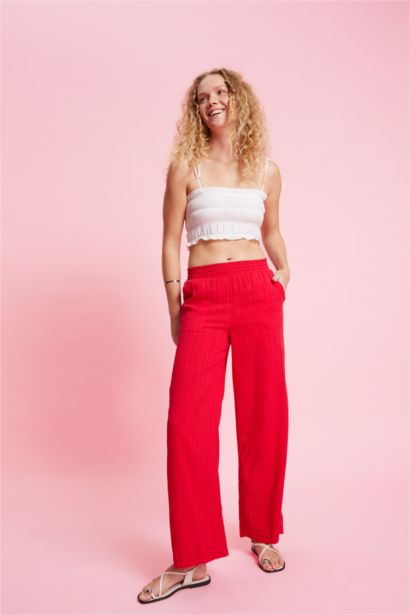 بلوزة كروب ابيض بوبلين بحمالات