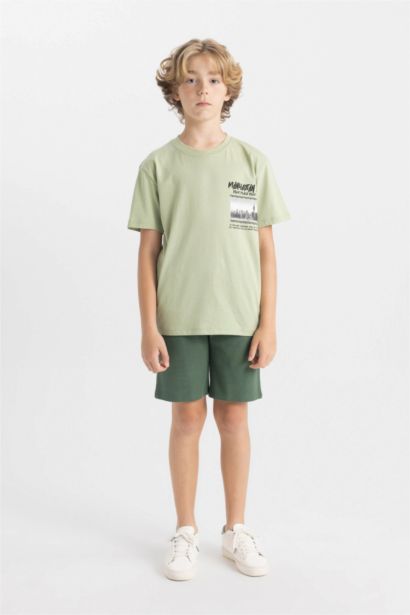 Boy Crew Neck Printed Short Sleeve T-Shirt