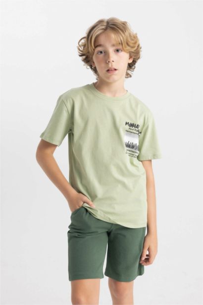 Boy Crew Neck Printed Short Sleeve T-Shirt