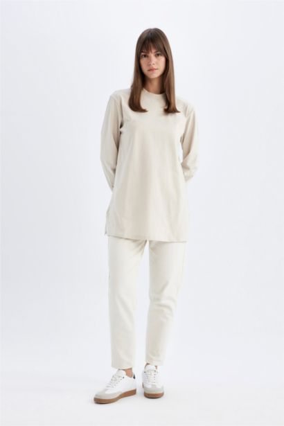 Oversize Fit Basic Sweatshirt Tunic