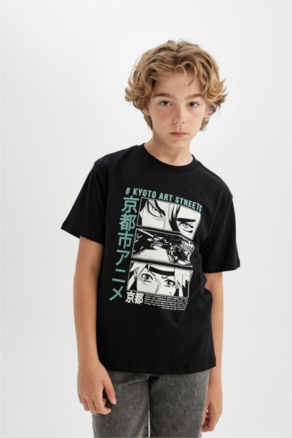 Boy Crew Neck Printed Short Sleeve T-Shirt