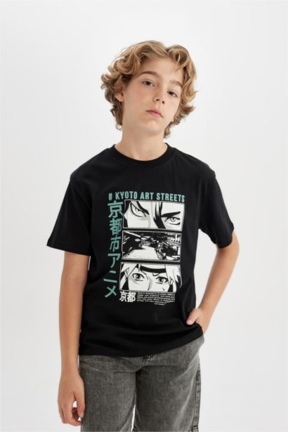 Boy Crew Neck Printed Short Sleeve T-Shirt