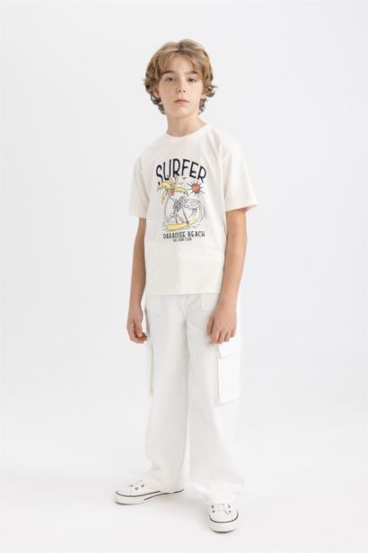 Boy New Regular Fit Crew Neck Printed T-Shirt