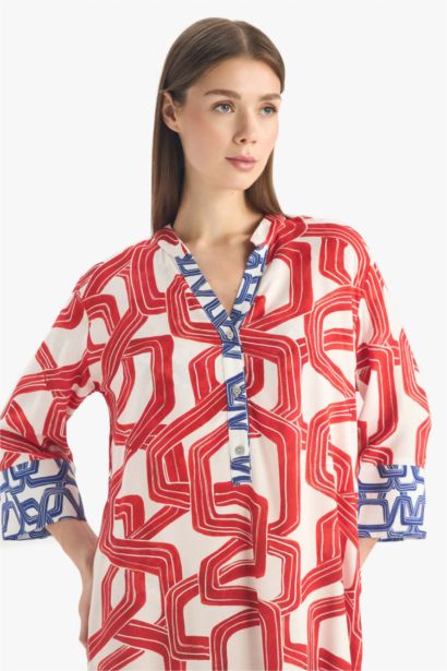 Fall in Love Regular Fit Patterned Beach Wear