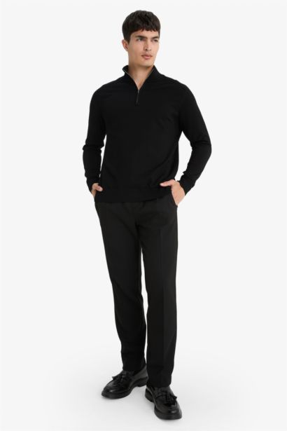 بلوز تريكو قصة عادية بياخة نص سحاب