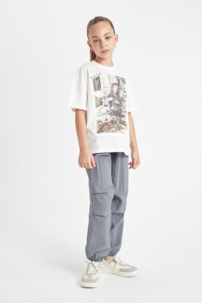 Girl Parachute Jogger Trousers