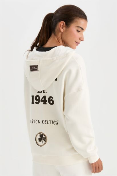 Oversize Fit Thick Sweatshirt Fabric Cardigan