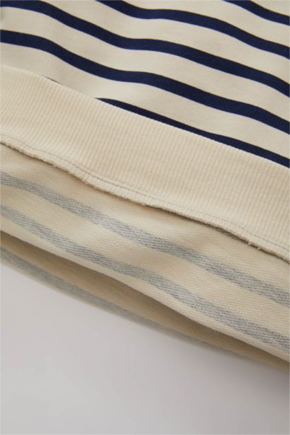 Sweat-Shirt rayé fin à col rond pour Bébé Garçon