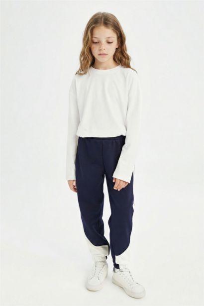 بنطلون سويت بانتس بناتي جوجر مطبوع على الجانب