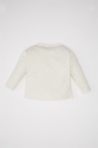 Baby Girl Crew Neck Basic Long Sleeve T-Shirt