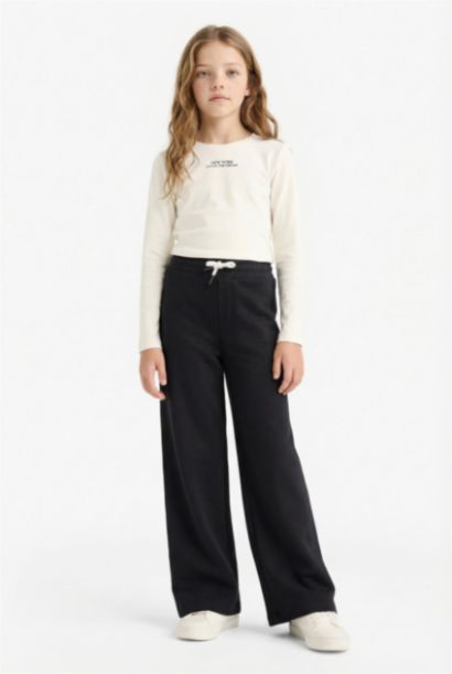 Pantalon Sweatpants large basique pour Fille