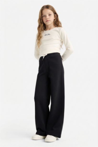 Pantalon Sweatpants large basique pour Fille