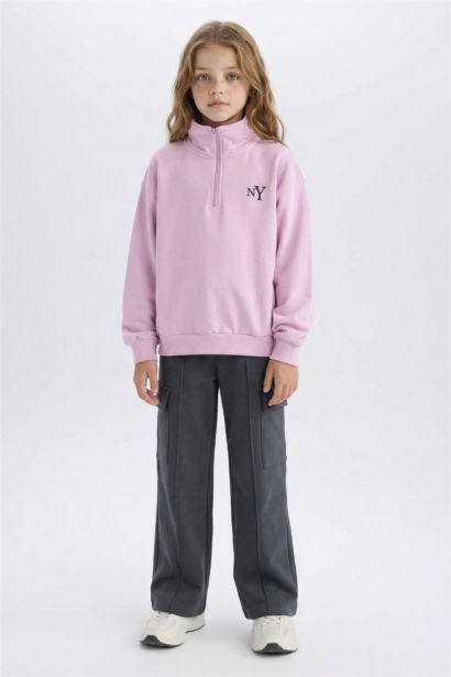 Girl Wide Leg Cargo Sweatpants