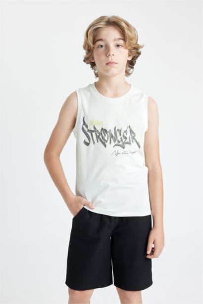 Boy Boy Crew Neck Sleeveless T-Shirt