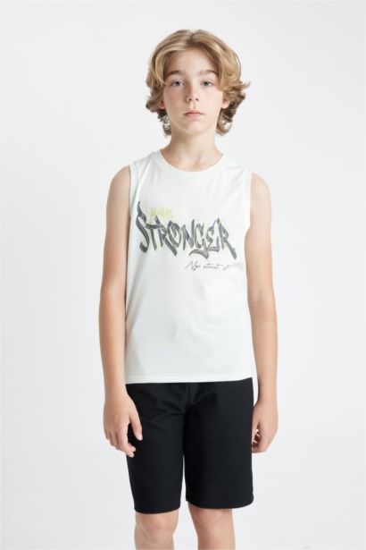 Boy Boy Crew Neck Sleeveless T-Shirt