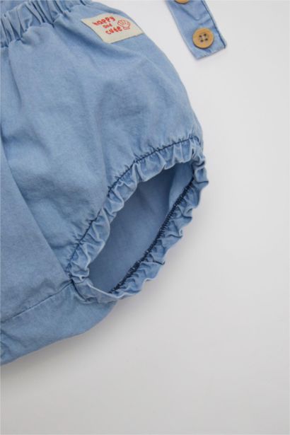 طقم من سالوبيت جينز بنات مطرز و تيشيرت