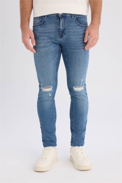 Pantalon en Jean super skinny avec détails déchirés