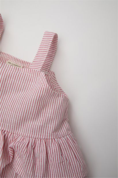 Baby Girl Strappy Linen Look Blouse