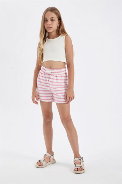 Short Rayé pour Fille