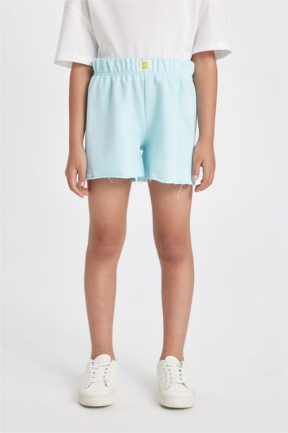 Girl Woven Labeled Shorts
