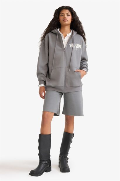 Gabardine Normal Waist Short Leg Bermuda