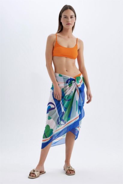 Fall in Love Patterned Voile Beach Skirt
