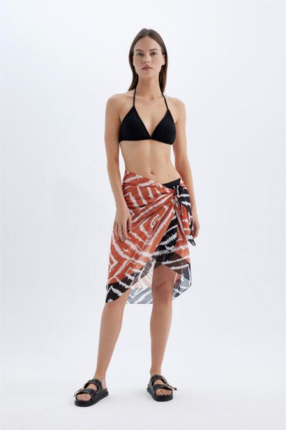 Standard Fit Printed Voile Beachwear