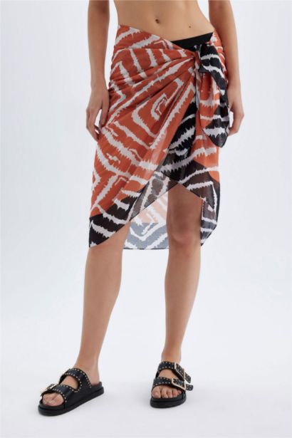 Standard Fit Printed Voile Beachwear