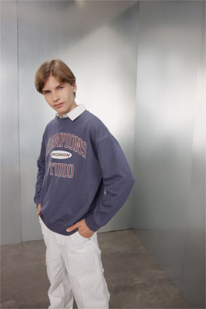 Sweat-shirt Oversize imprimé à Col Rond pour garçon