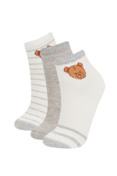 شرابات قصير حريمي قطن من 3 قطع