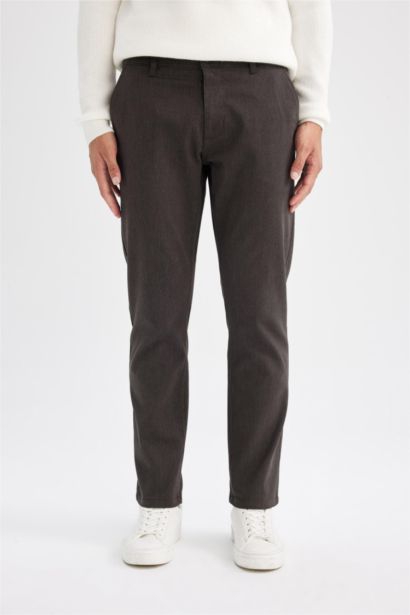 Chino Pantolon Regular Fit Normal Kesim Cepli Düz Paça