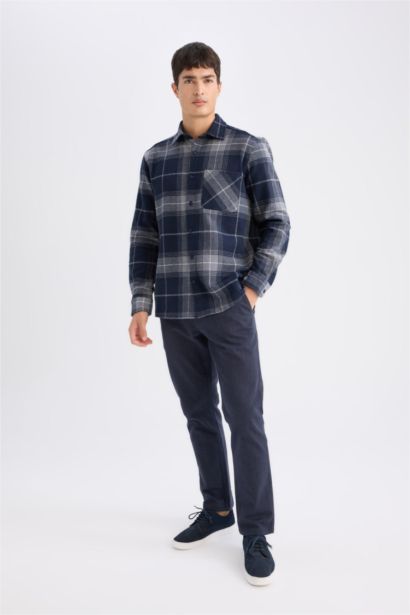 Chino Pantolon Regular Fit Normal Kesim Cepli Düz Paça