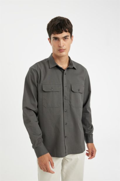 Regular Fit Basic Cotton Shirt