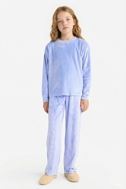 Girl Regular Fit Fleece 2 Piece Pyjamas Set