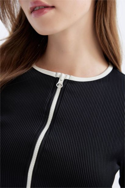 Regular Fit Uzun Kollu Sörf Bikini Üstü-Fall in Love