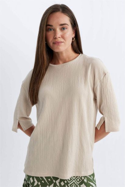 Regular Fit Crew Neck Half Sleeve T-Shirt