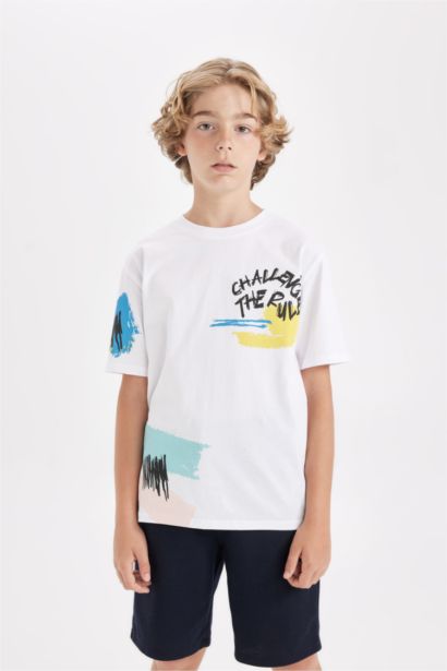 Boy Printed T-Shirt Shorts 2 Piece Set