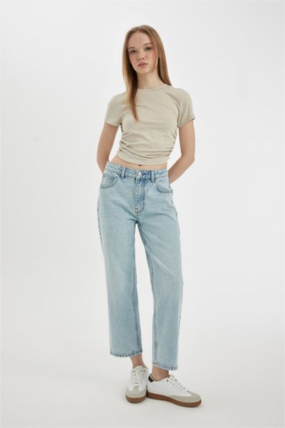 Fitted Crew Neck Modal Short Sleeve T-Shirt