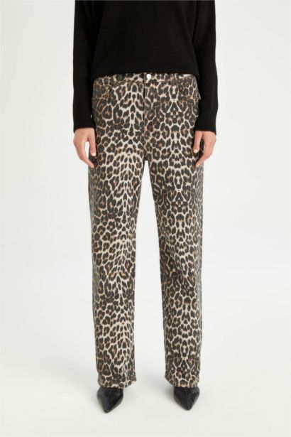 High Waist Straight Fit Trousers