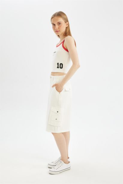 شورت برمودا جبردين بخصر عالي