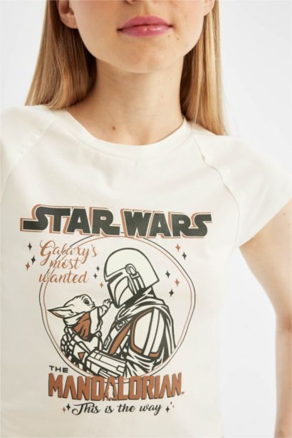 تيشيرت نص كم اوفر سايز برقبة مستديرة