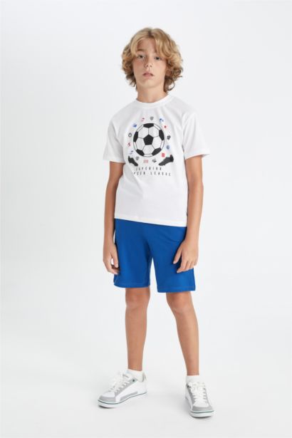 Boy Printed Short Sleeve T-Shirt Shorts 2 Piece Set