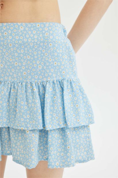 Printed High waist Mini Skirt