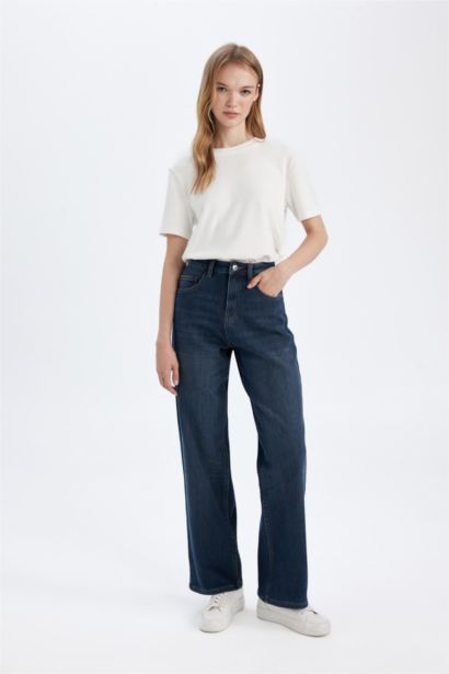 Relax Fit High Waist Long Jeans